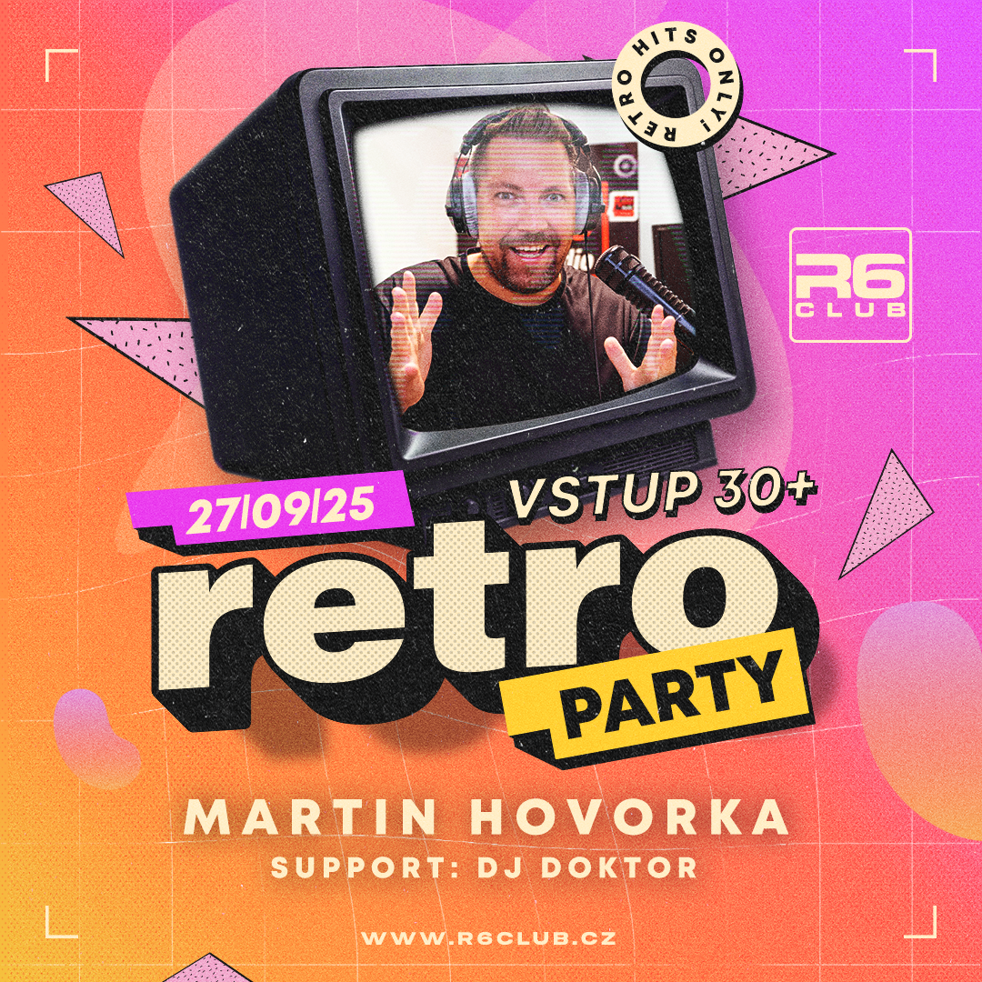 Retro party s Martinem Hovorkou z rádia Kiss a DJ Doktorem pro věkovou skupinu 30+